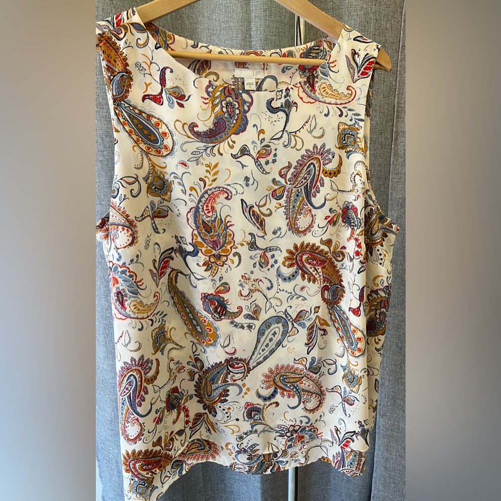 J. Jill - Paisley Print - Sleeveless Tunic Style Blouse. Summer is here! XL